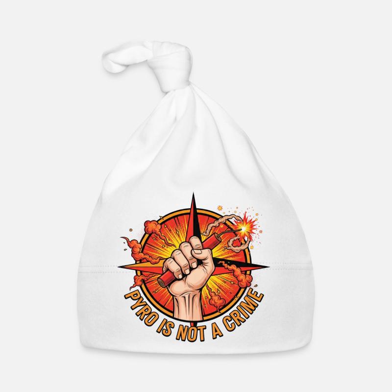 Pyro is not a crime Fireworks Organic Baby Cap