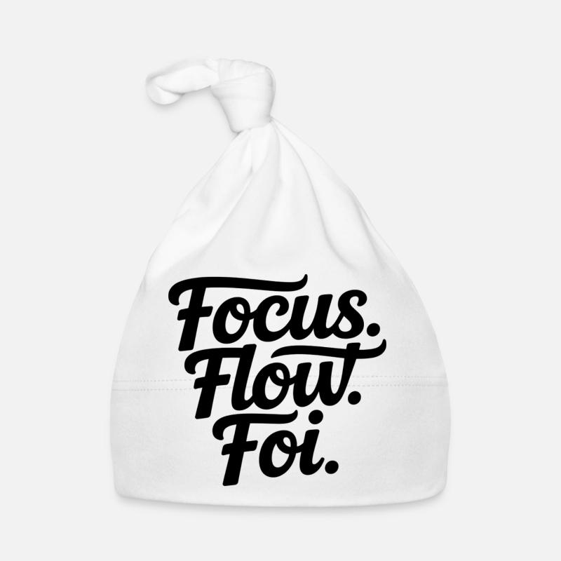 Focus Flow Fly Script Bonnet bio Bébé