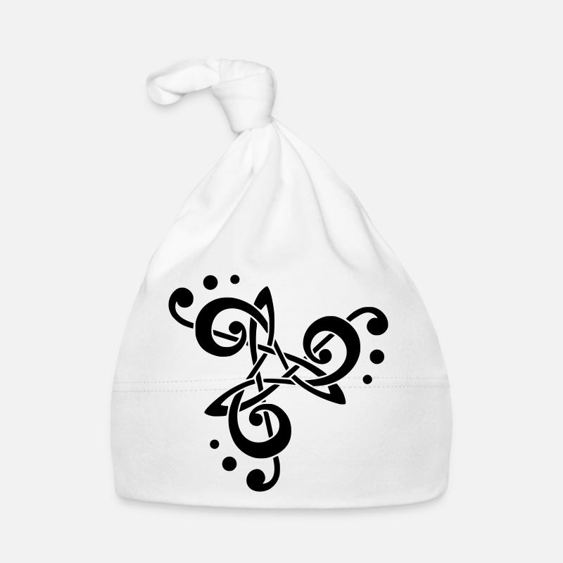 musical note in triskelion Organic Baby Cap