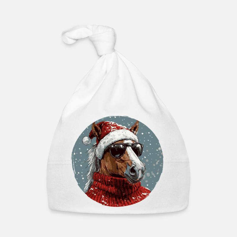 Noël de Noël cheval Bonnet bio Bébé