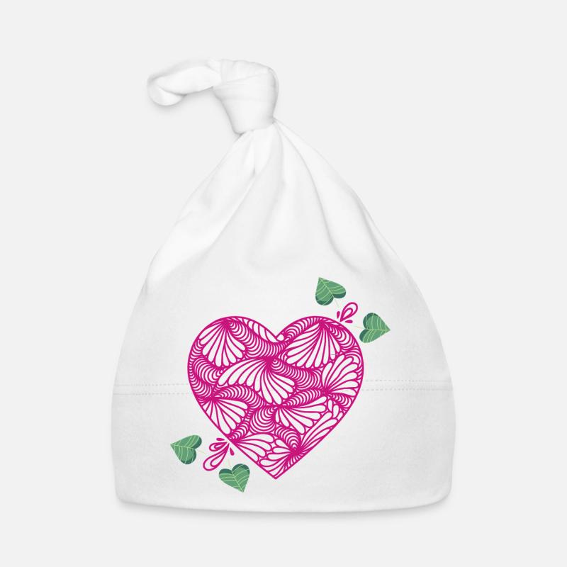 romantisches Herz Baby Bio-Mütze