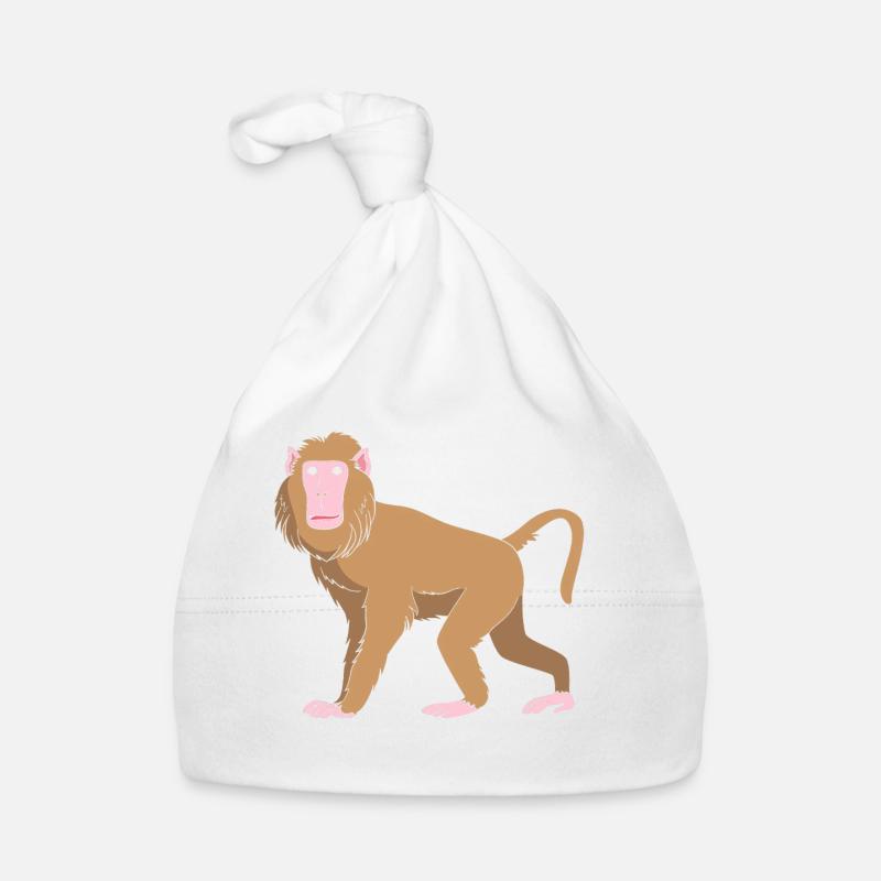 Baboon Baboon Primate Monkey Monkey Organic Baby Cap