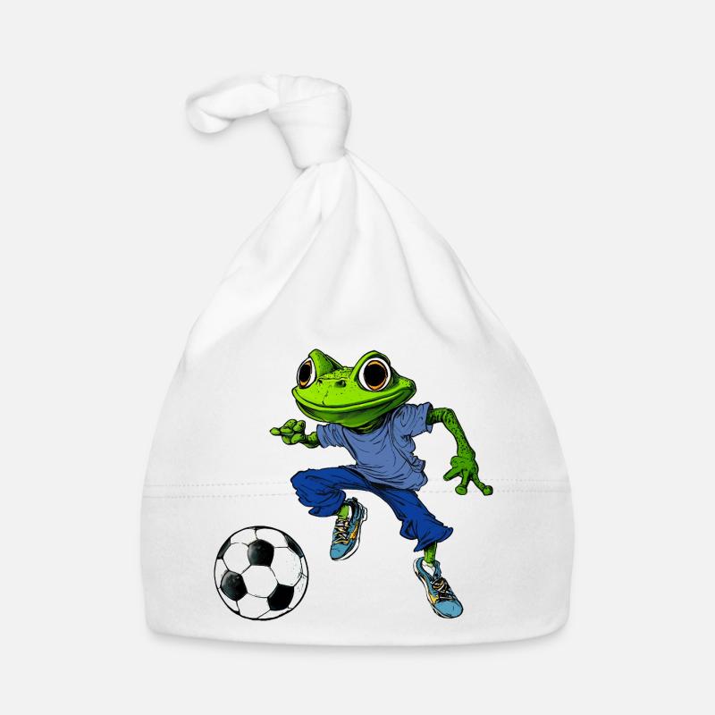 Soccer Frog Bonnet bio Bébé
