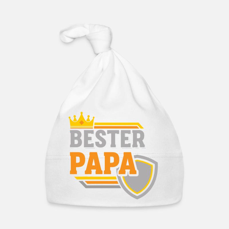 Bester Papa Krone Shield Baby Bio-Mütze