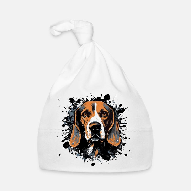 Portrait de Spritz Beagle Bonnet bio Bébé