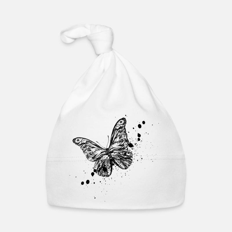 Illustration de papillon Bonnet bio Bébé