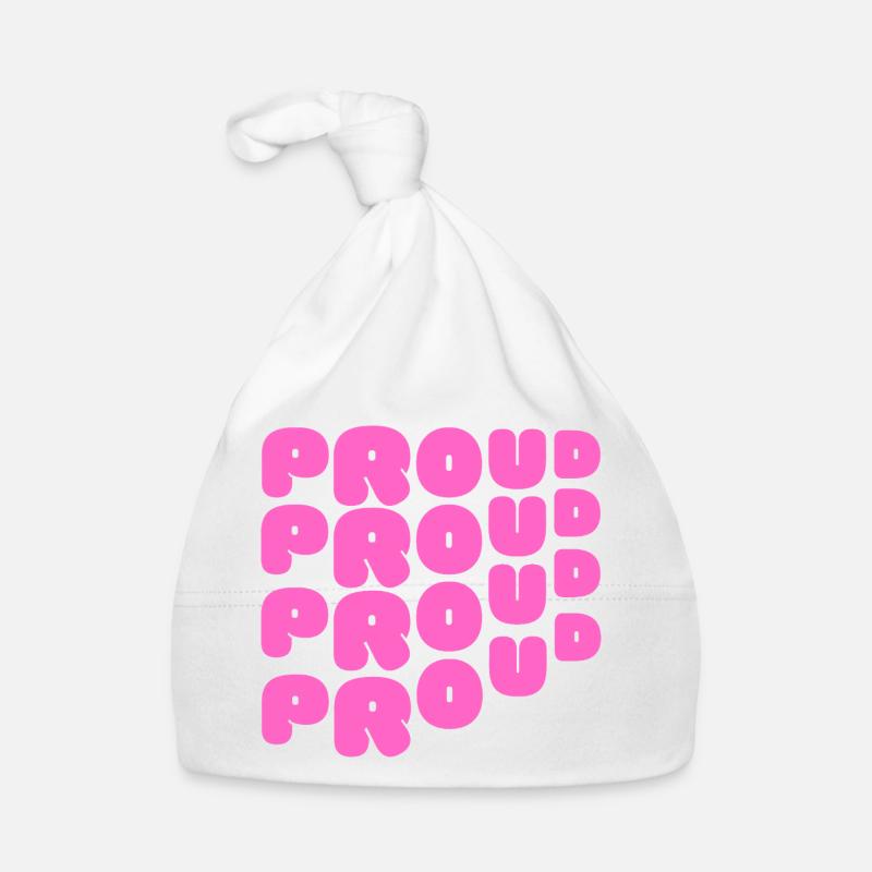 Pride / CSD / LGBTQ+ Design « PROUD » Bonnet bio Bébé