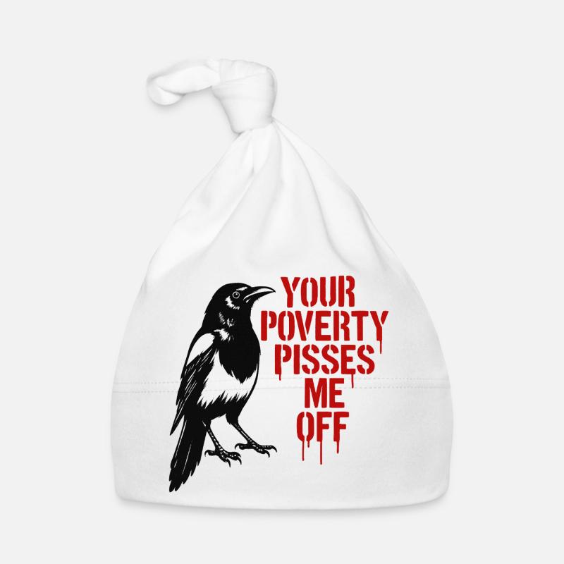 Elster mit rotem Tropftext Organic Baby Cap