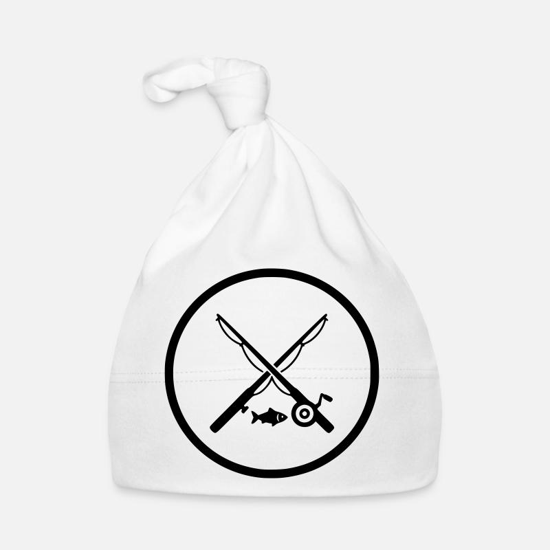 Crossed Fishing Rods Logo Icon Vector Organic Baby Cap