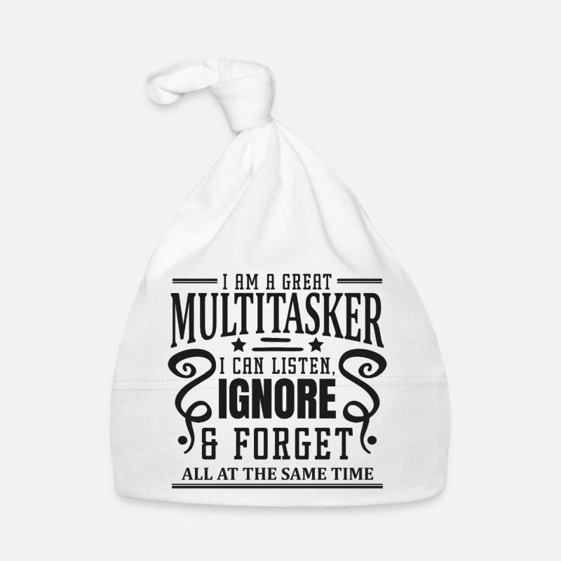 Multitasker: listen, ignore &amp; forget Organic Baby Cap