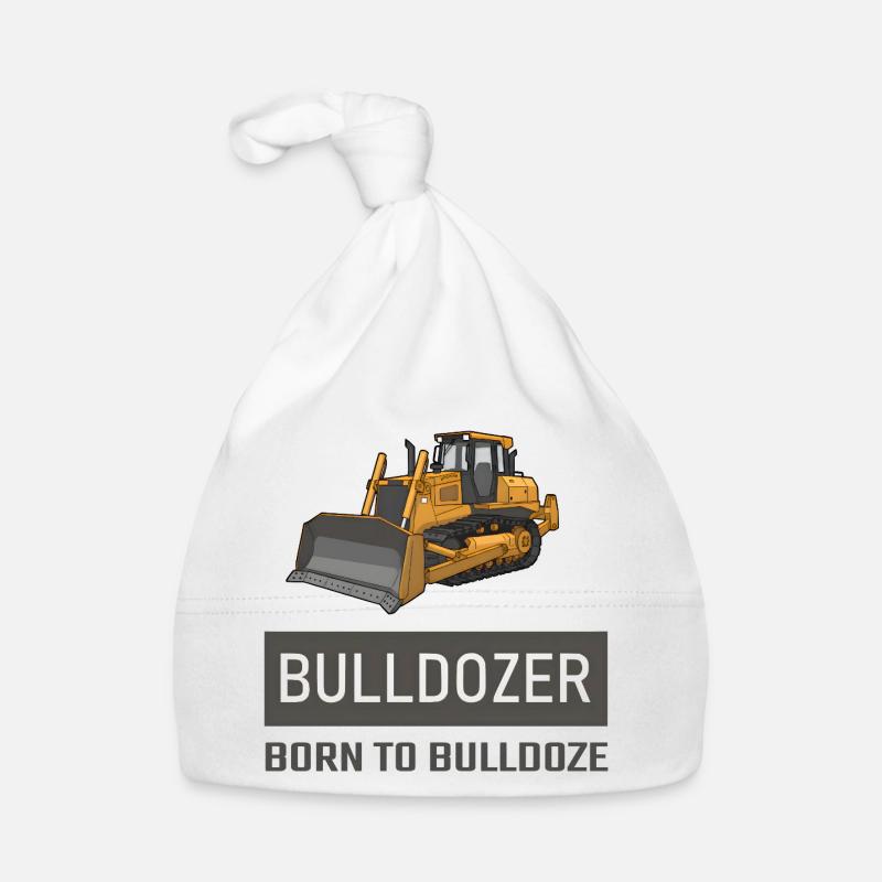 Bulldozer Born to Bulldozer – Conception d’équipements de construction Bonnet bio Bébé