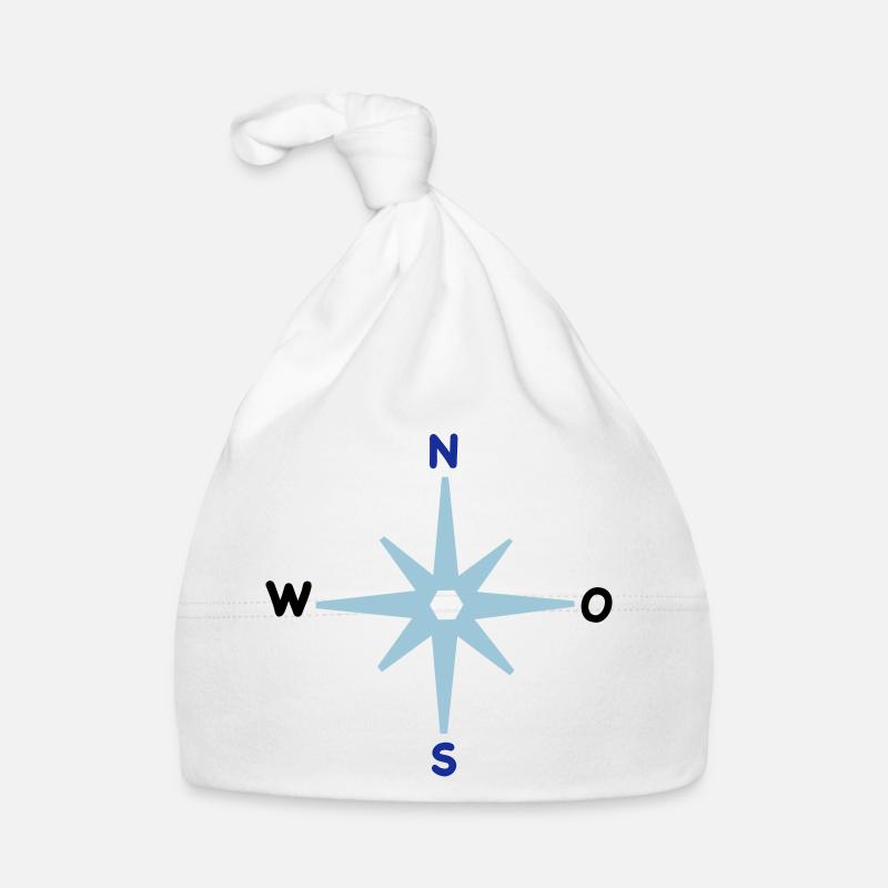 Kompass Himmelsrichtungen Sternkompass maritim Baby Bio-Mütze