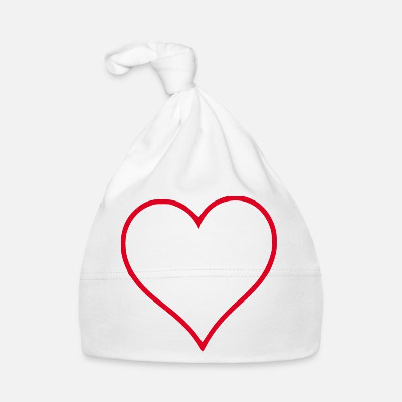 Saint-Valentin cœur rouge, st.valentin Bonnet bio Bébé