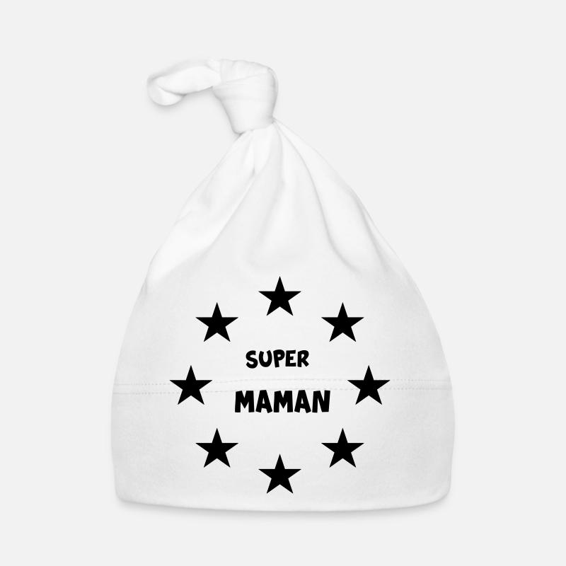 SUPER MAMAN Bonnet bio Bébé