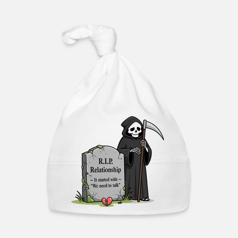 "We have to talk!" is relationship Grim Reaper Organic Baby Cap