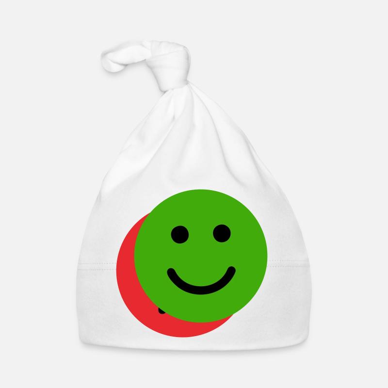 Face superposée vert-rouge Bonnet bio Bébé