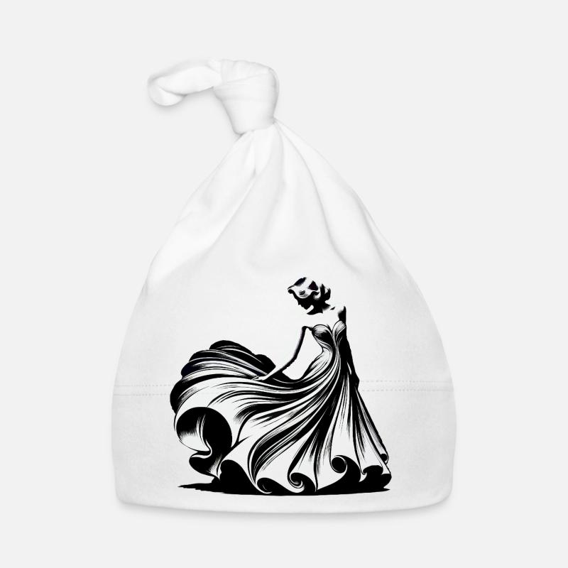 Robe de golf en silhouette blanche Bonnet bio Bébé