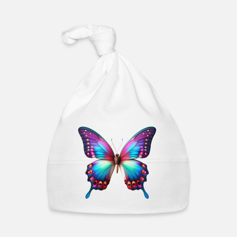 Art d’ailes en forme d’explosion couleur papillon néon Bonnet bio Bébé