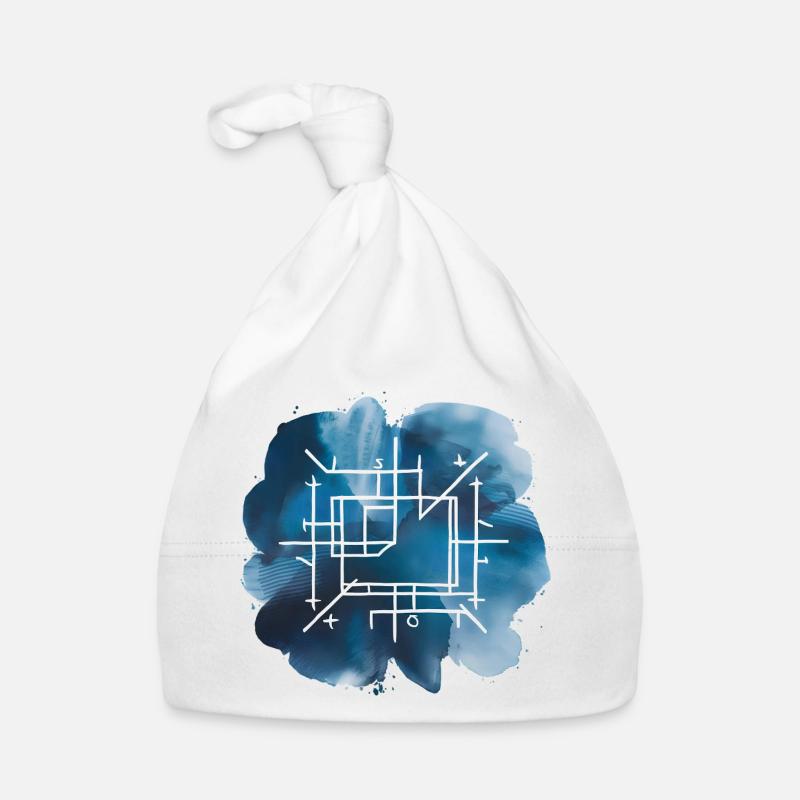 Architekturplan-Bauplan Druck Baby Bio-Mütze