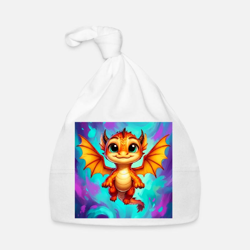 dragon - Bonnet bio Bébé - blanc