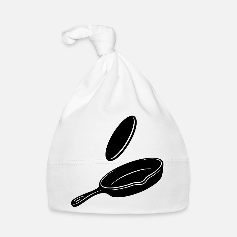 Pancake Flip Skillet Silhouette Baby Bio-Mütze