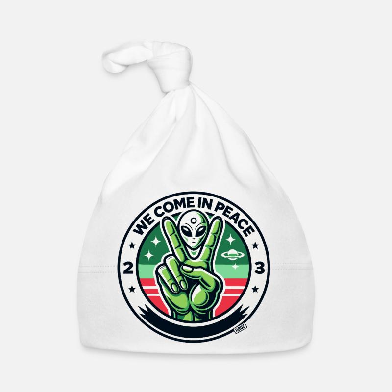 Insigne de Paix Extraterrestre Bonnet bio Bébé