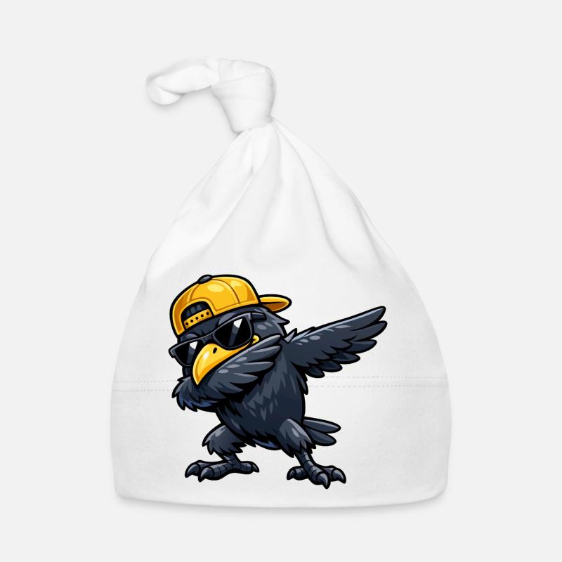 Dabbing Raven Organic Baby Cap