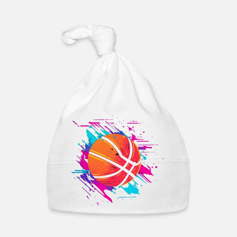 Basketball Synthwave Baby Bio-Mütze