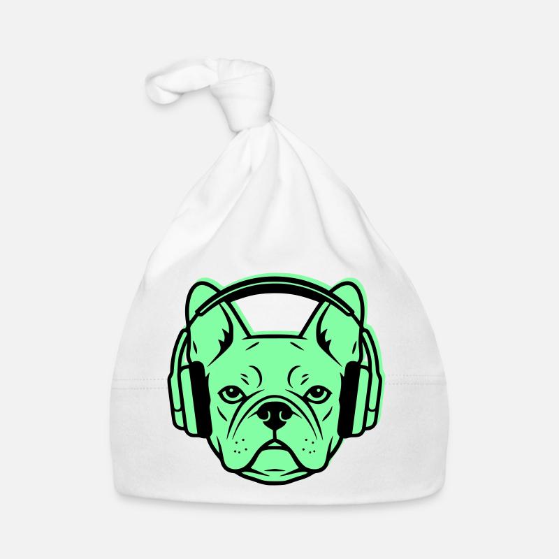 Frenchie DJ Kopfhörer Musik Baby Bio-Mütze