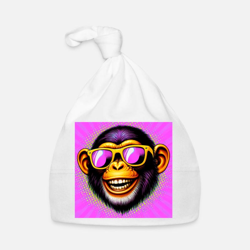 Chimpanzee Monkey Organic Baby Cap