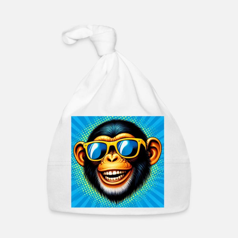 Chimpanzee Monkey Organic Baby Cap