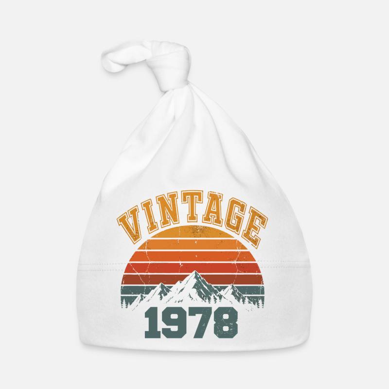 Vintage 1978 Retro Mountain Geburtstag 1978 Baby Bio-Mütze