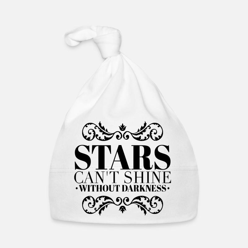 Stars Shine Without Darkness Quote Organic Baby Cap