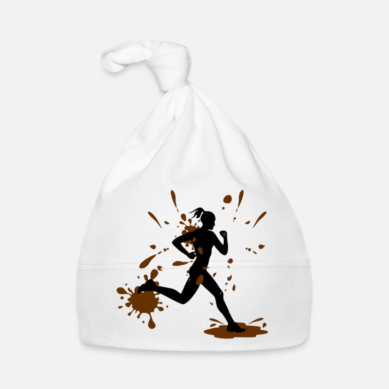 Mud Run Woman – Modder Runner Challenge Organic Baby Cap