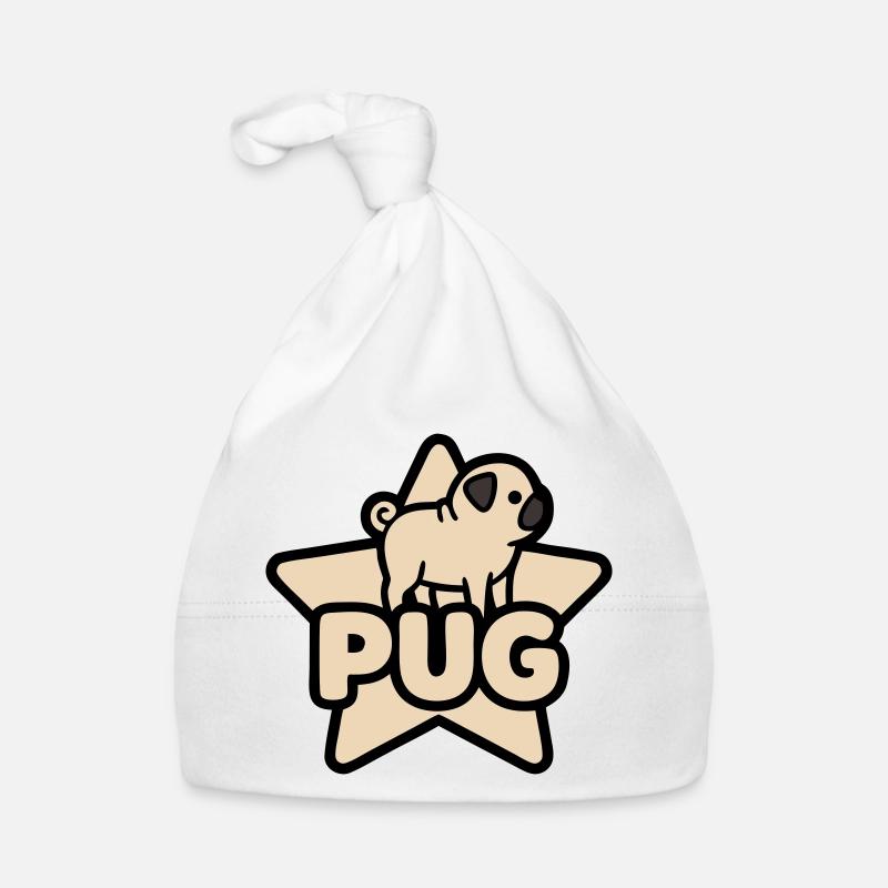 Pug Star Banner Placeholder Organic Baby Cap