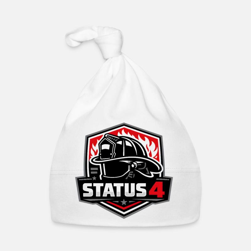 Logotype de protection des pompiers Status4 Bonnet bio Bébé