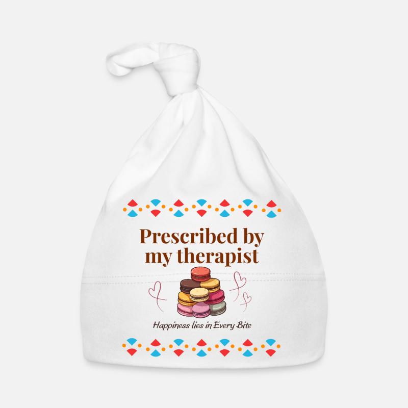 Therapeut genehmigtes Macaron-Zitat Baby Bio-Mütze