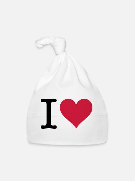 I love the original - Organic Baby Cap - white - Front