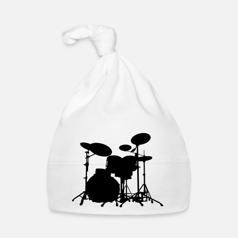 drums - Organic Baby Cap - white