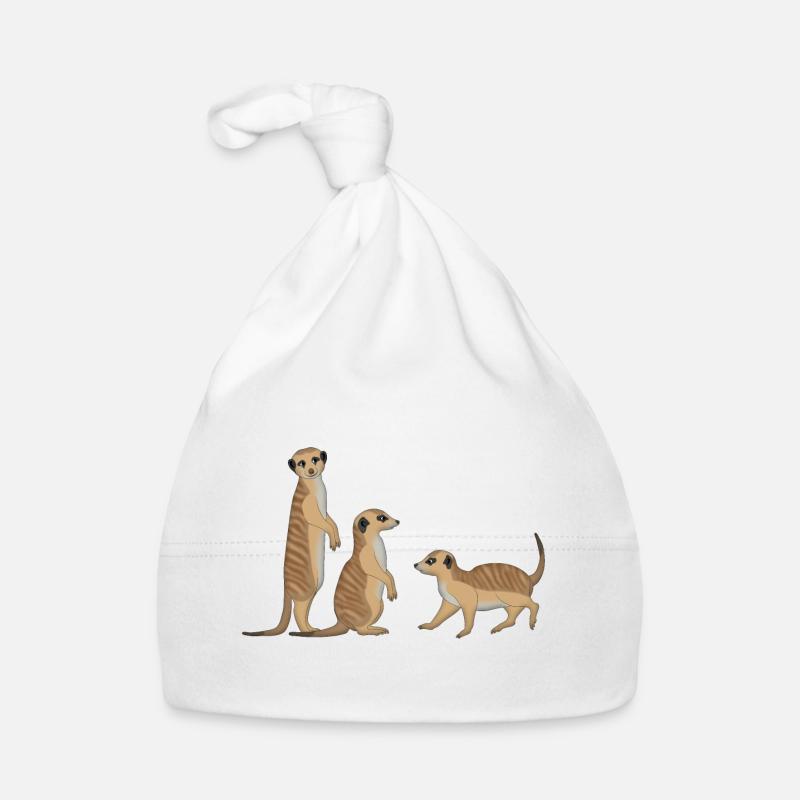 Erdmännchen drei Baby Bio-Mütze