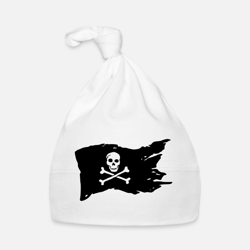 Pirat - Baby Bio-Mütze - Weiß