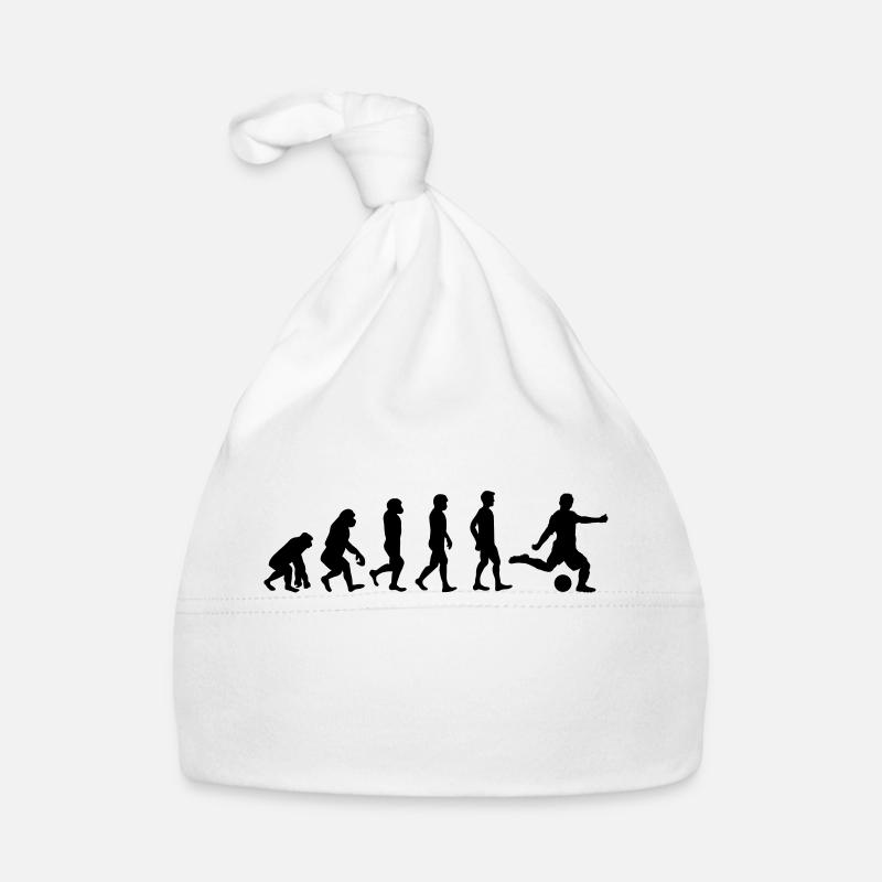 Evolution football - Organic Baby Cap - white