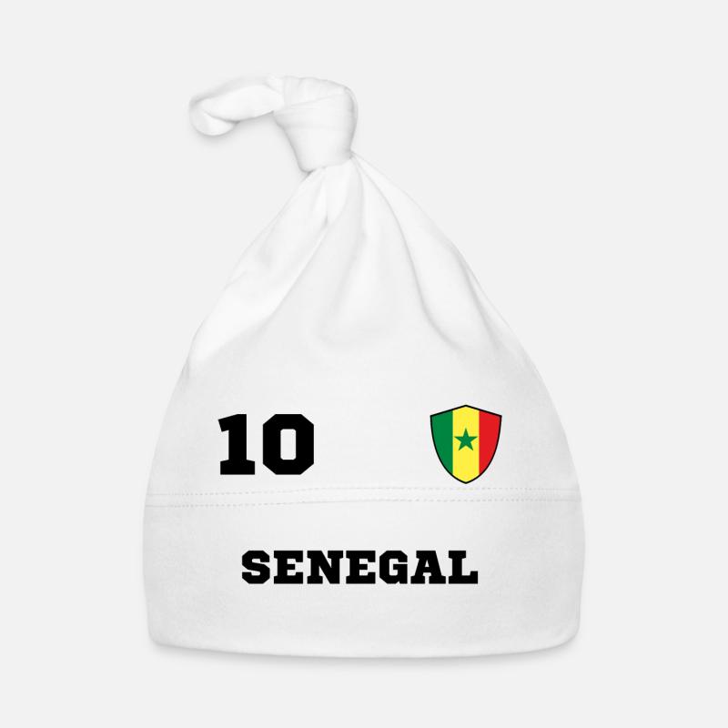 Equipe de l'équipe du SENEGAL - Bonnet bio Bébé - blanc