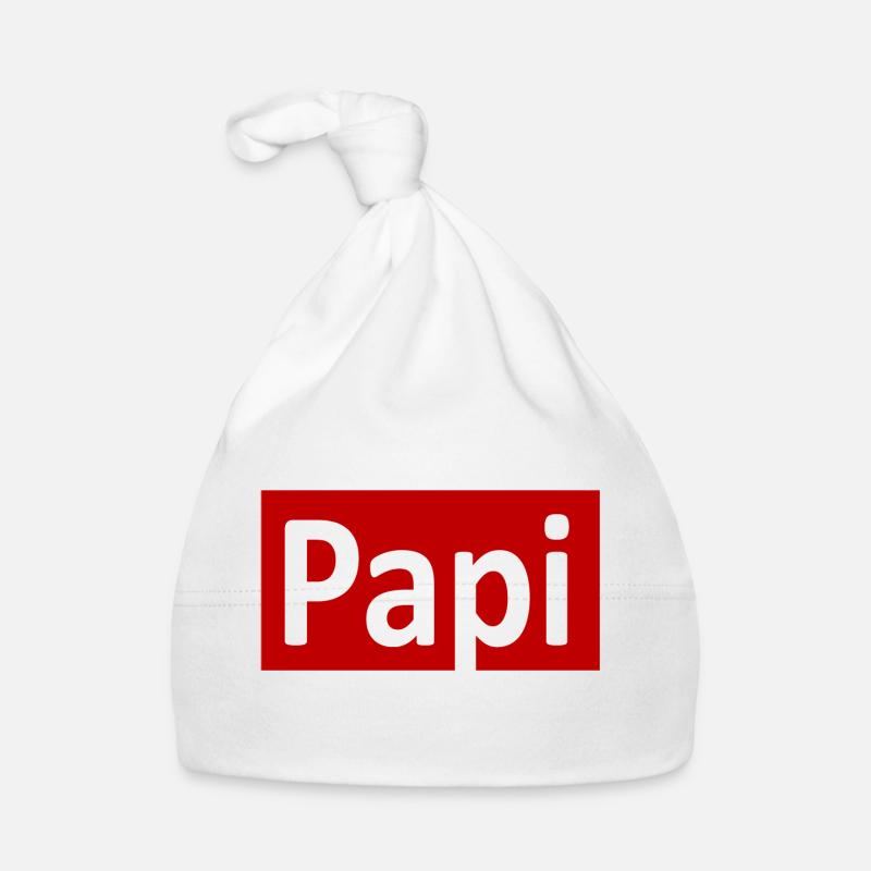 Papi Geschenk idee - Baby Bio-Mütze - Weiß