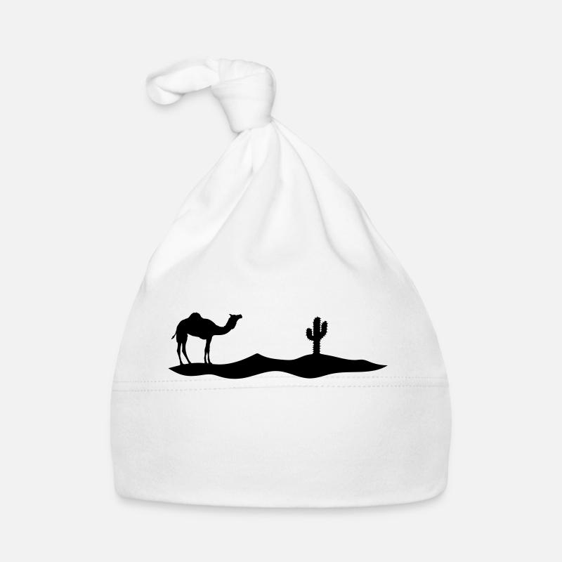 Cactus chameau silhouette contour dromadaire noir Bonnet bio Bébé