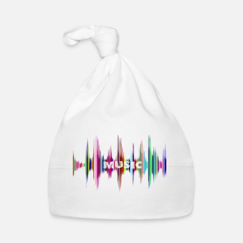 musique - Bonnet bio Bébé - blanc