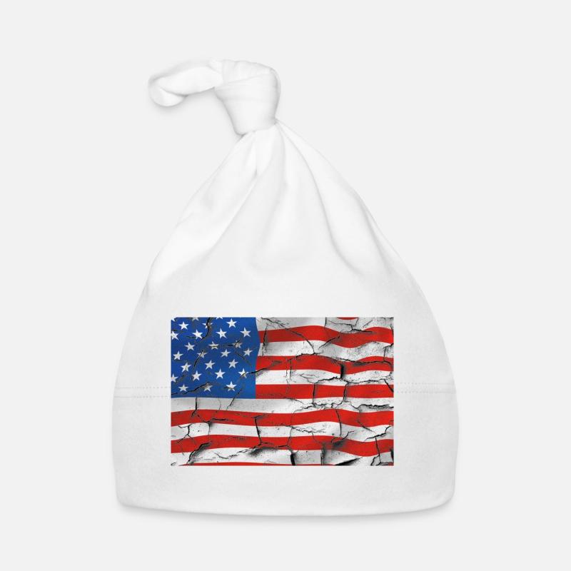 Amérique - Bonnet bio Bébé - blanc