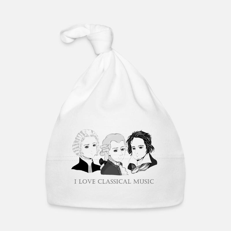Bach - Mozart - Beethoven en chibi Bonnet bio Bébé