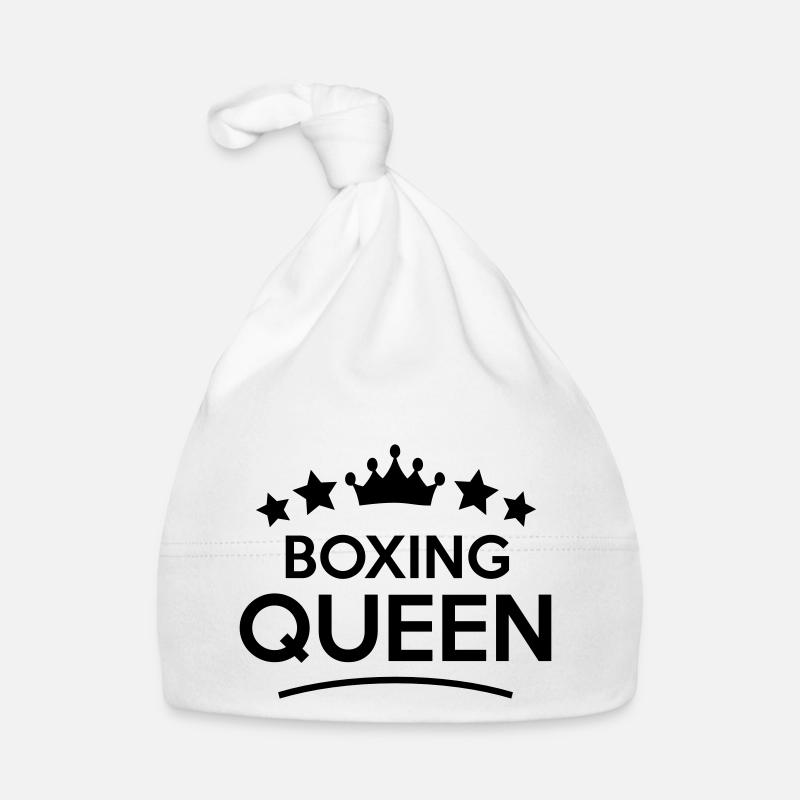 boxing queen stars - Bonnet bio Bébé - blanc