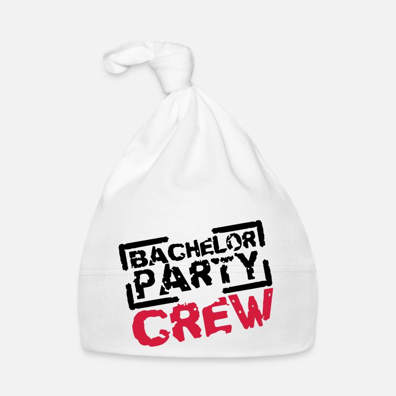 Bachelor Party Crew Stempel Design Organic Baby Cap